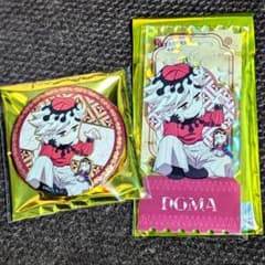 鬼滅の刃 中国限定 非遺 童磨 缶バッジ、アクリルチケット 2点セット