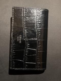 美品】CELINE セリーヌブラック レザー キーケース クロコダイル型押し