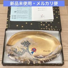 大阪万博 ガラストレー 箔一 ミャクミャク 金箔 箔名画 神奈川沖浪裏
