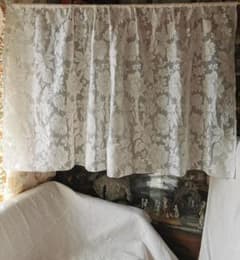 アンティークノッティンガムマドラスレース 向日葵 紫陽花ライラック