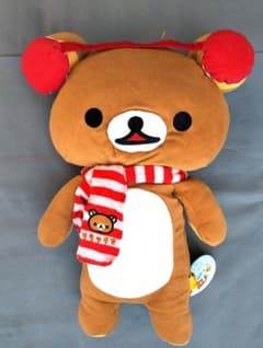 超レア リラックマ winter ぬいぐるみ XL 刺繍 マフラー 非売品 タグ