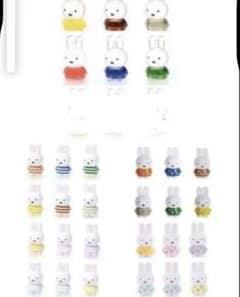 送料無料 ミッフィー テトラフィビッツ 30個 花柄 クリア ボーダー