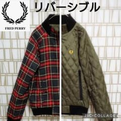フレッドペリー キルティング 中綿 ジャケット リバーシブル チェック