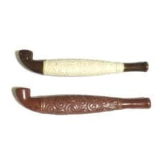 陶器煙管 戦時中 陶磁器キセル喫煙具 パイプ昭和レトロ 2種2本セット