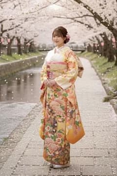 振袖フルセット 金駒刺繍 正絹 古典柄 - メルカリ