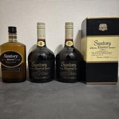 古酒】サントリー リザーブ ウイスキー特級2本・スキットルボトル1本