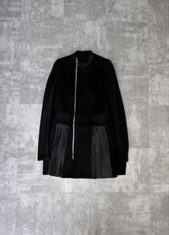 Rick Owens AW14 ウール レザープリーツ コート 40 - メルカリ