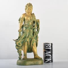 大仏師 松久宗琳作 ブロンズ 不動明王像 仏像 高さ約30.5cm HR5874