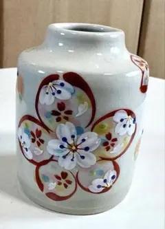 1567 九谷焼 金彩色絵 百花繚乱紋花瓶 花詰 置物1567 九谷焼 金彩色