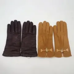 新品 セルモネータグローブス 革手袋 裏カシミア こげ茶 6.5 2025年