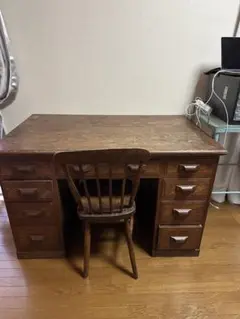 プレート刻印有り逸品 アンティークデスク 2025年最新】アンティーク