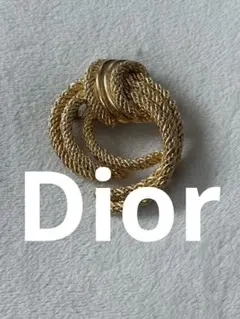 12446 クリスチャンディオールヴィンテージシルバー925ブローチ 約5cm