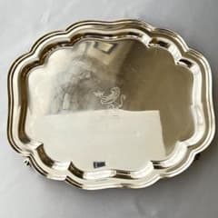 Poole】カクテルトレー / カードトレー 28cm【シルバープレート】