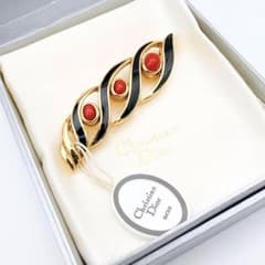 2323 保存箱付きGermany製✨DiorブローチCDロゴ希少刻印