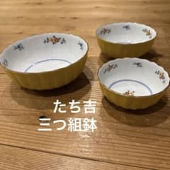 骨董染付龍富士山三つ組入れ子鉢