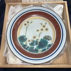 九谷武腰敏昭色絵九谷海老紋銘々皿プレート共箱