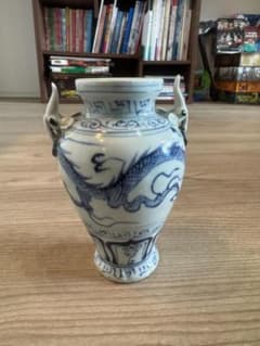 珍品古美術元青花龍紋瓶染付縁起物陶磁器インテリアアンティーク