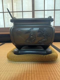 青銅製エングレーブ火鉢