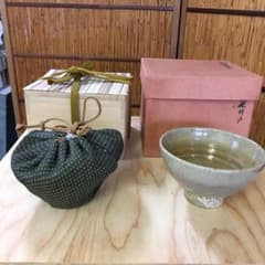 茶道具 高麗 鶏龍山茶碗 陶房窯 韓国人間国宝 申相浩 作 N248S H