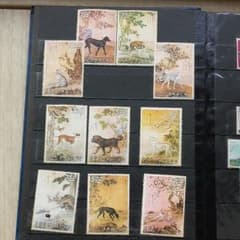 中国切手十駿犬図2枚綴り10セットコンペ