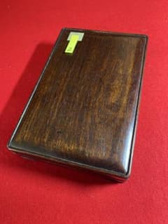 墨研】古玩 硯箱14◇紫檀長方硯箱◇未使用品◇文房四宝 文人趣味 文箱 唐木