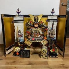 五月人形☆初陣 偕保作☆レトロアンティーク 武士 兜 刀