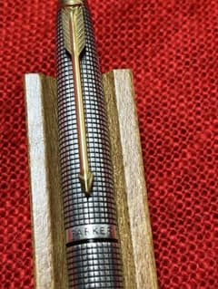 0018 オーバーホール済み 万年筆 PARKER パーカー シルバー 14k