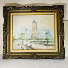 小松明（津軽残照）油彩 P20号 風景人気画家k.Akira