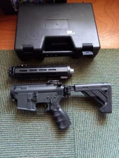 東京マルイMWS ショートガスガン ブラック/タン 光学機器付きアッパー付き