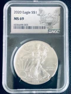 ☆高級ケースセット☆ アメリカ イーグル 1ドル 銀貨 PF69 NGC 8枚