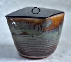 A9 茶道 高取焼水指 ( 高取貴恵造 )