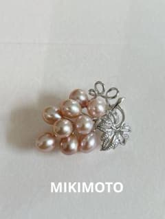 ◇ ミキモトK18 チェリーパールブローチ