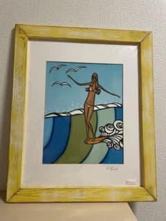 新品未使用ヘザーブラウンアートLサイズフレーム付き40.6×50.8cm