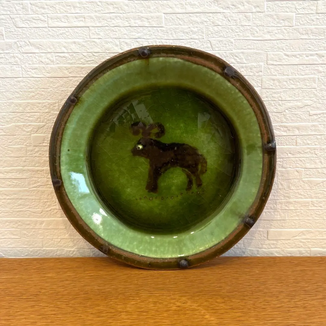 陶芸家 作家物 船木研児 舩木 研兒 うさぎ 丸皿 布志名焼 出雲 民芸