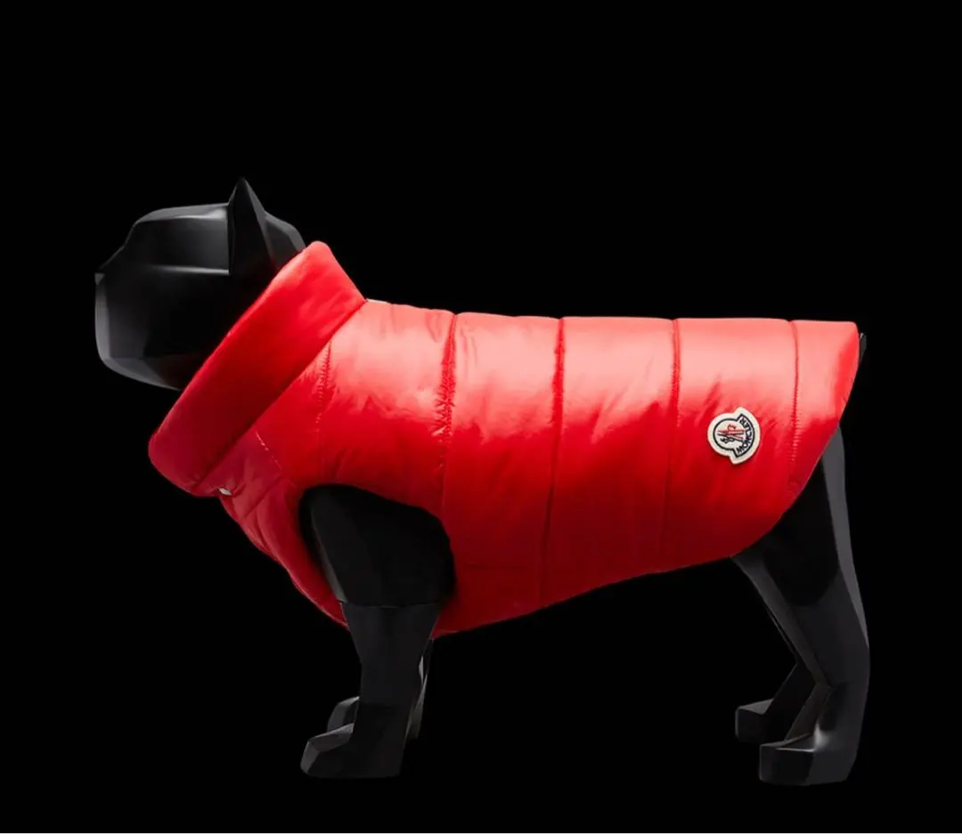 美品】MONCLER 犬服 フード付き黄色 小型犬用
