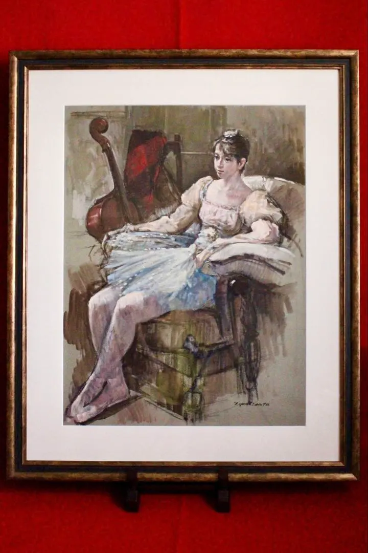 絵画油彩画少女原尚子「幼ごころ」