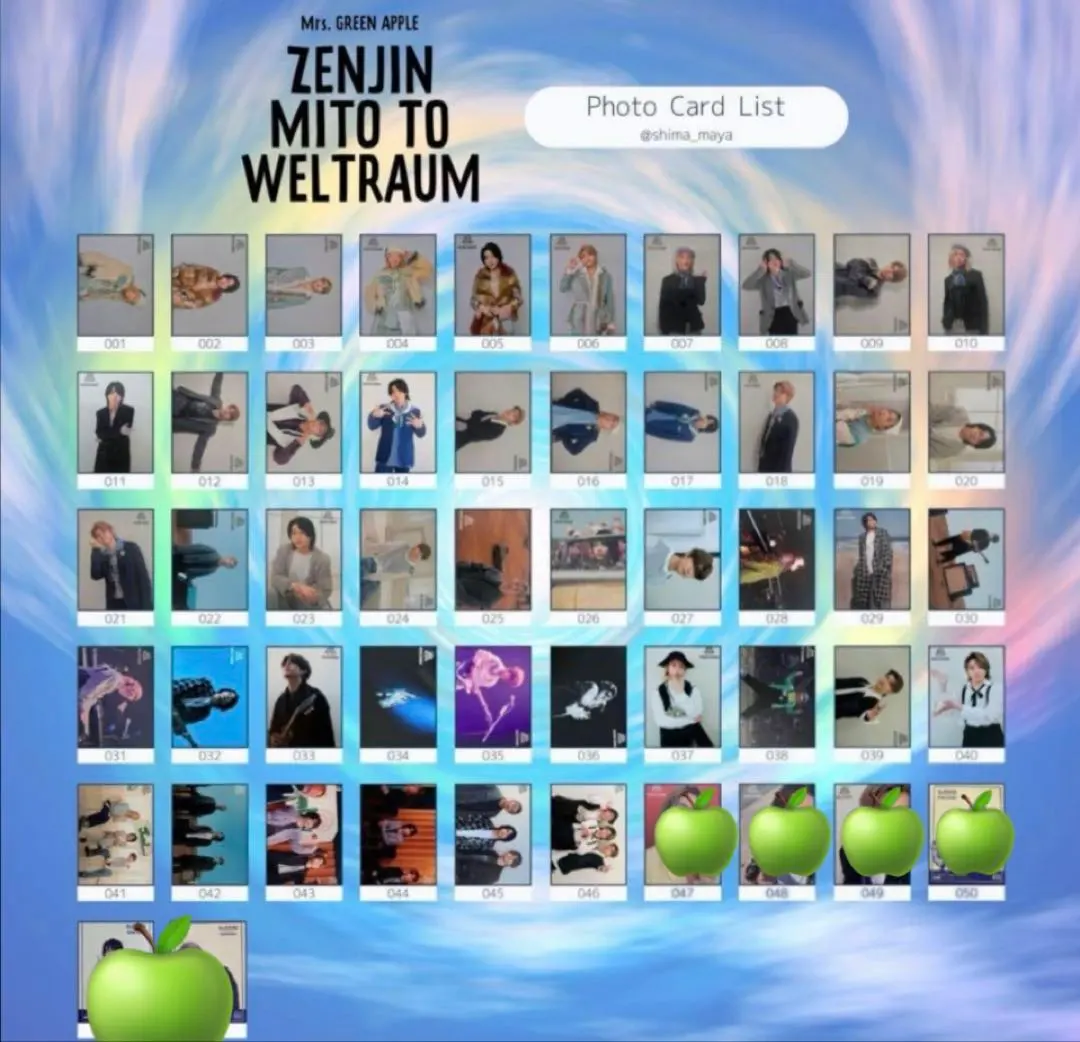 Mrs. GREEN APPLE ゼンジン フォトカードノーマルコンプ Mrs.GREEN