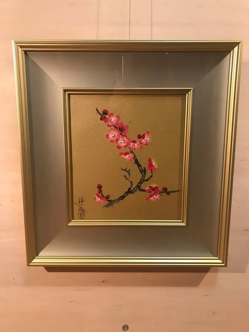 小倉遊亀リトグラフ「うす霜」 限定150部 紅白梅図