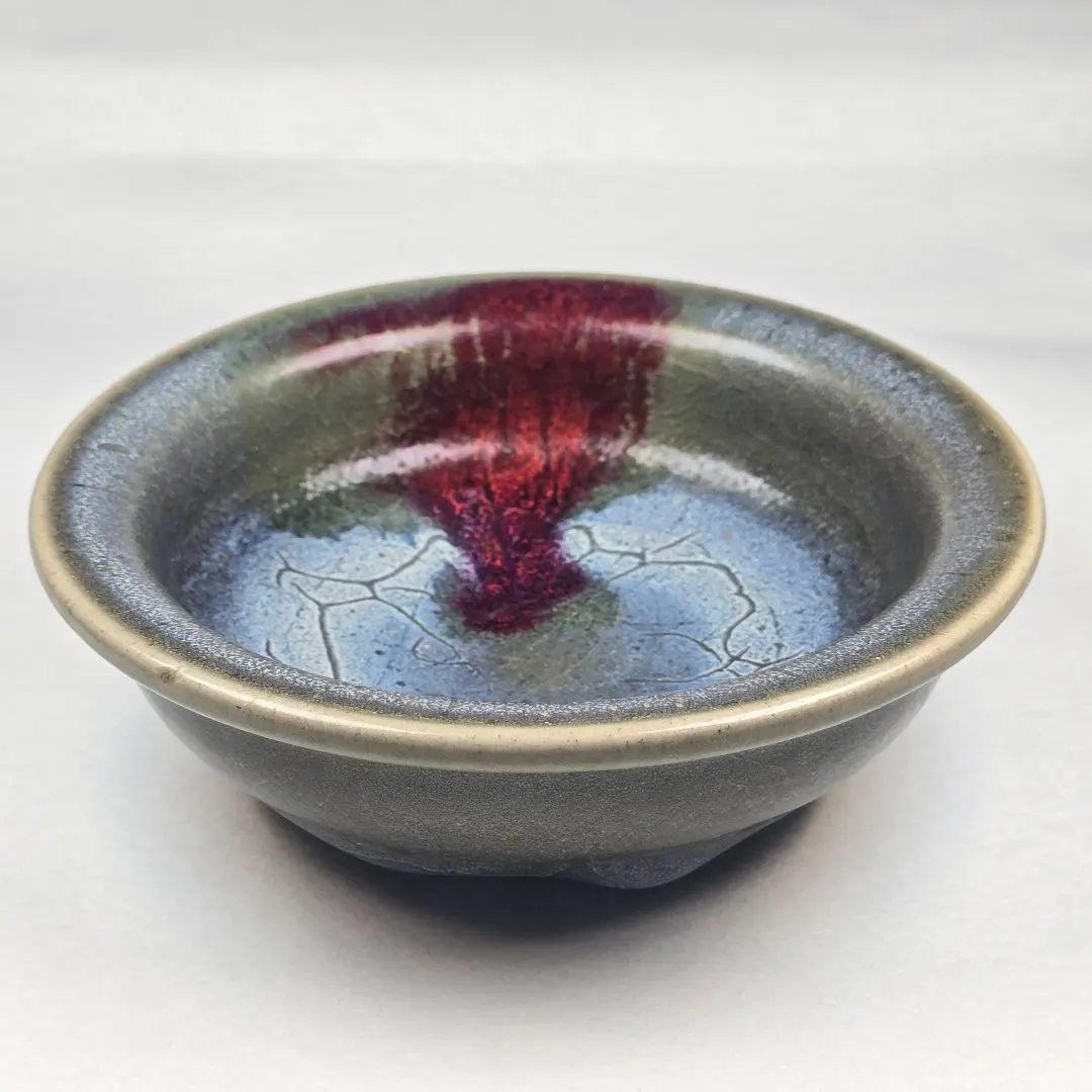 舶来品 中国古磁 越窯青磁 陽刻 絡枝花卉 鳳凰紋 茶碗 茶道具 2025