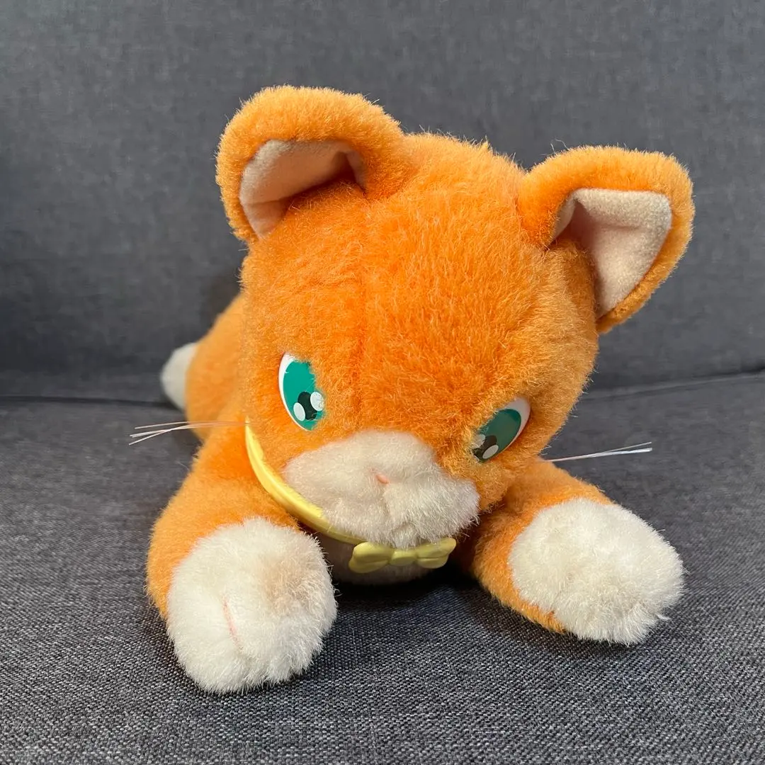 平成初期レトロ1993年アニメキャラ猫ぬいぐるみみかん