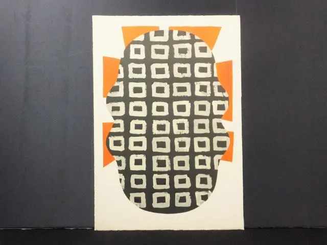 現代美術 菅井 汲 直筆サイン『個展ポスター』リトグラフ 1976年 0723I