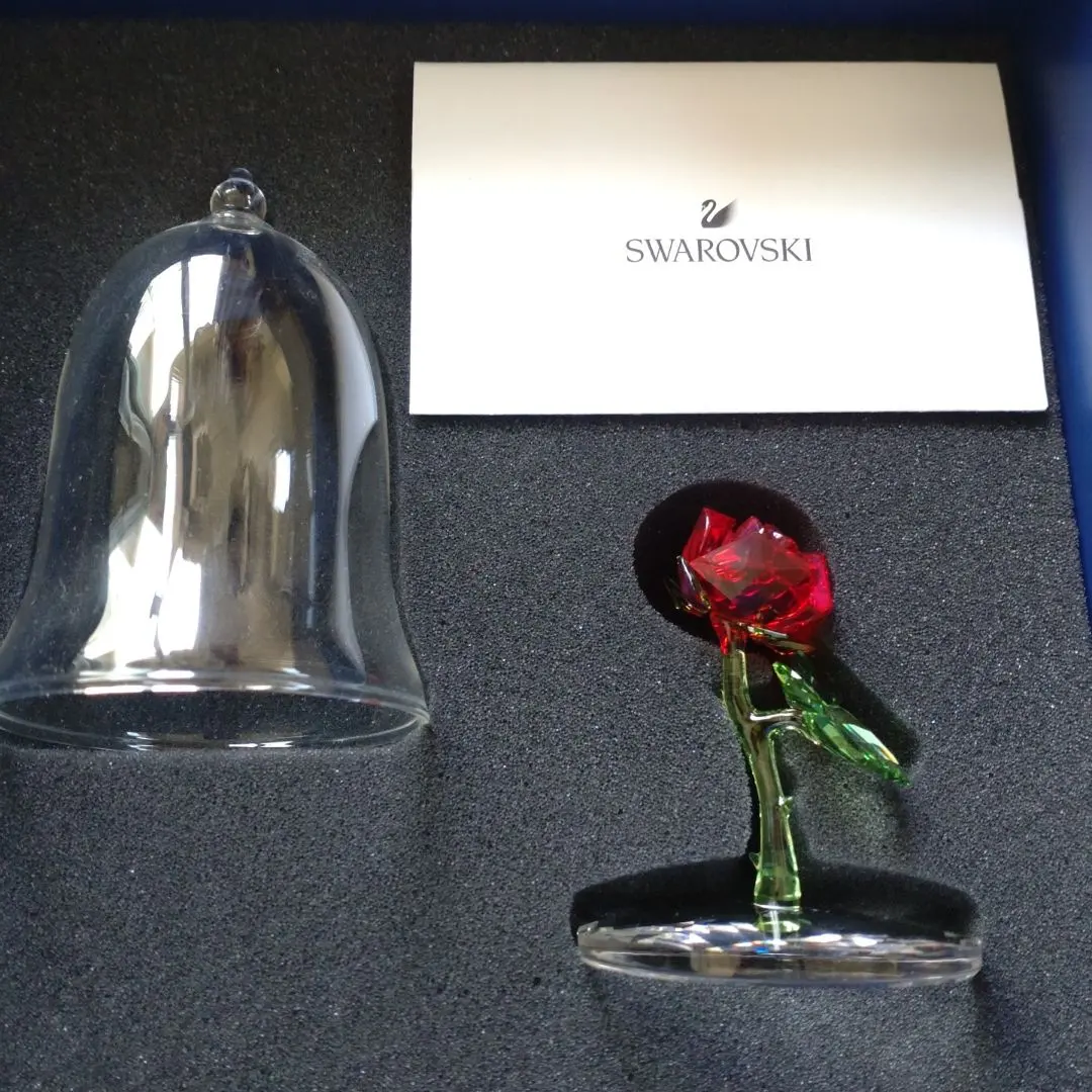 スワロフスキー美女と野獣マジックローズ＋台座