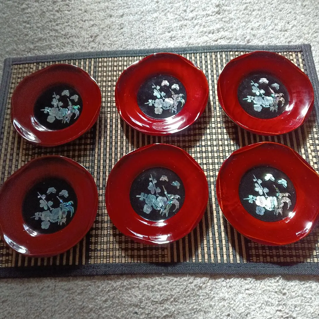 螺鈿細工 お盆 韓国螺鈿細工 高級 丸盆 お盆 径30㎝