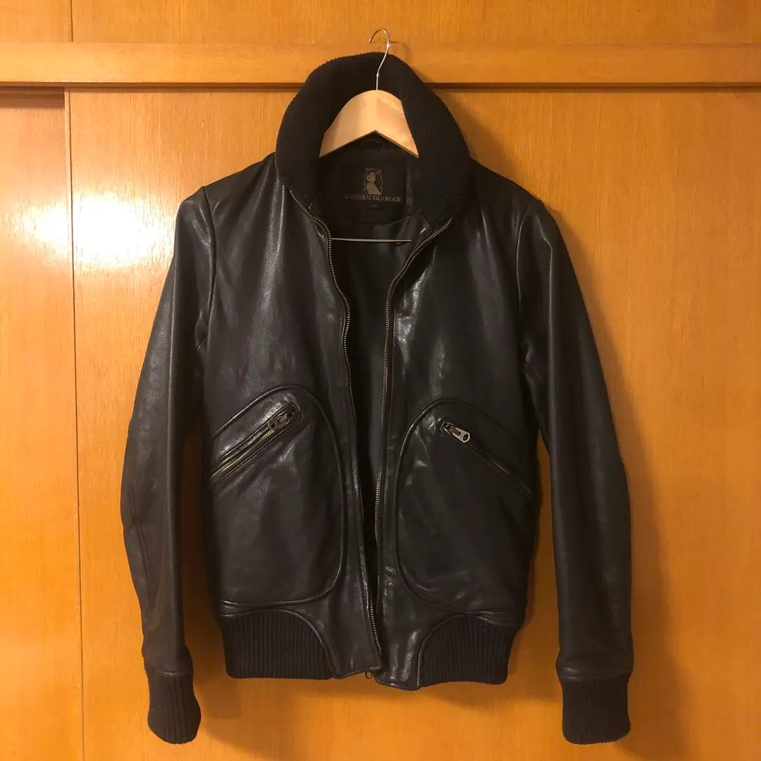 ✨HYSTERIC GLAMOUR ラムレザー 立襟 シングルライダース L HYSTERIC