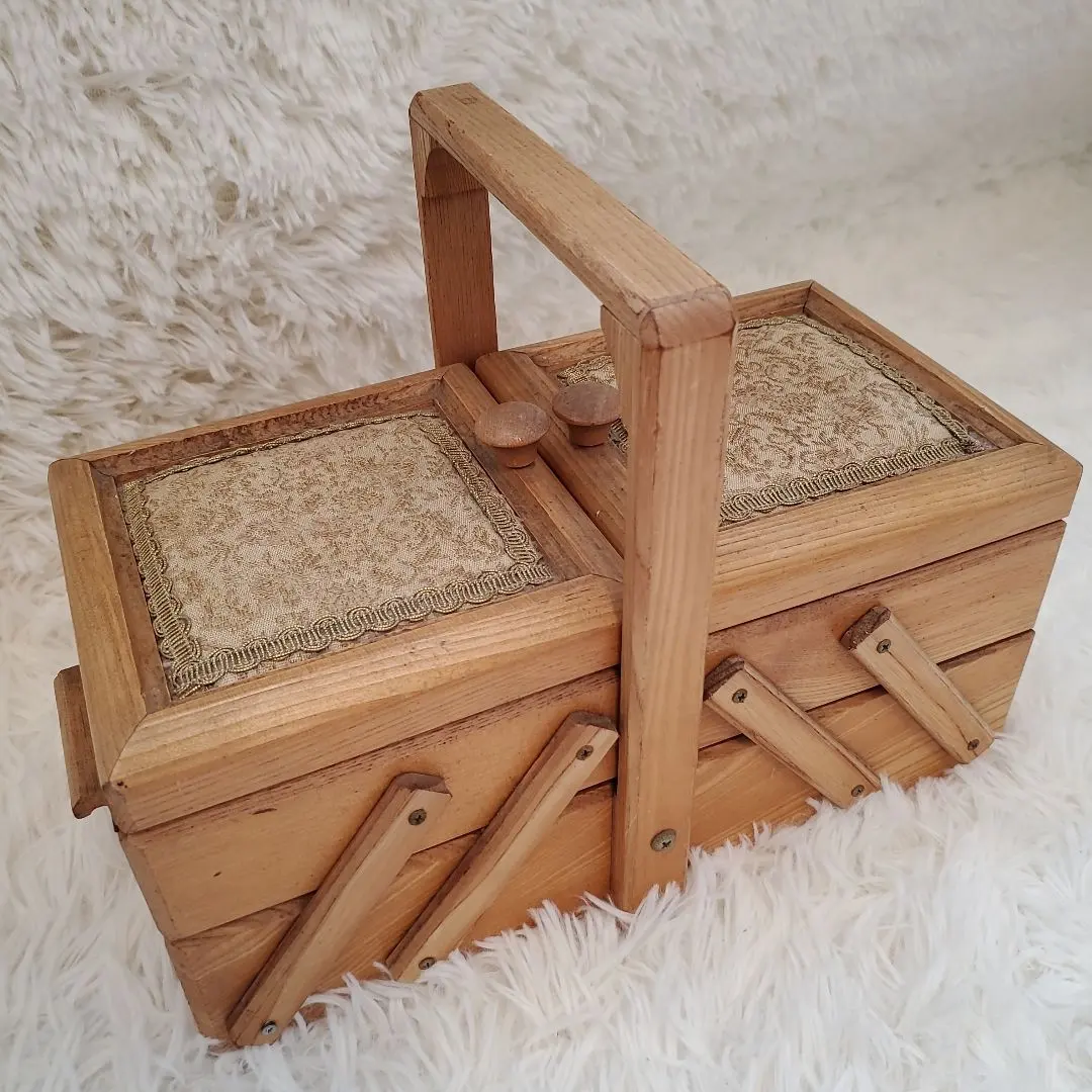 昭和レトロ】寄木細工 小引き出し 引き出し収納 裁縫箱 木工芸品 伝統