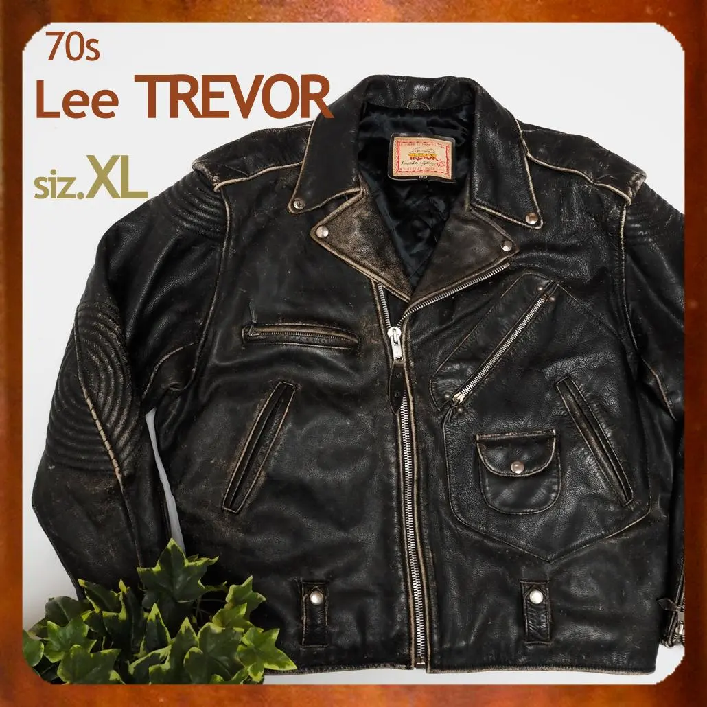 70s Lee TrevorライダースジャケットヴィンテージMサイズ