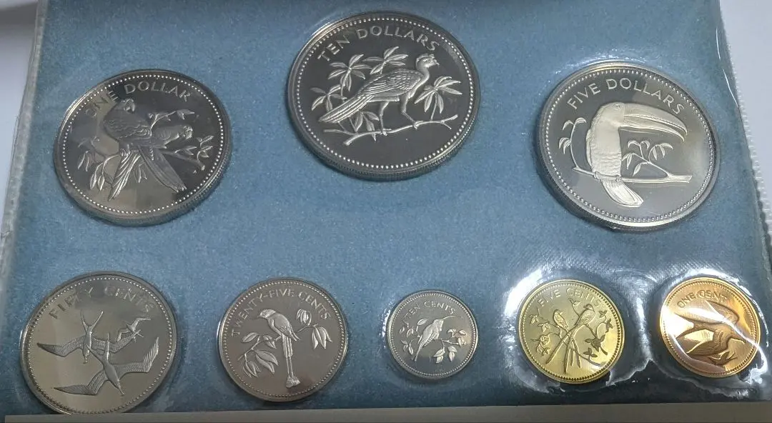 1974年発行のベリーズ5セント銀貨、NGC社鑑定済みPF67 ULTRA 2026年