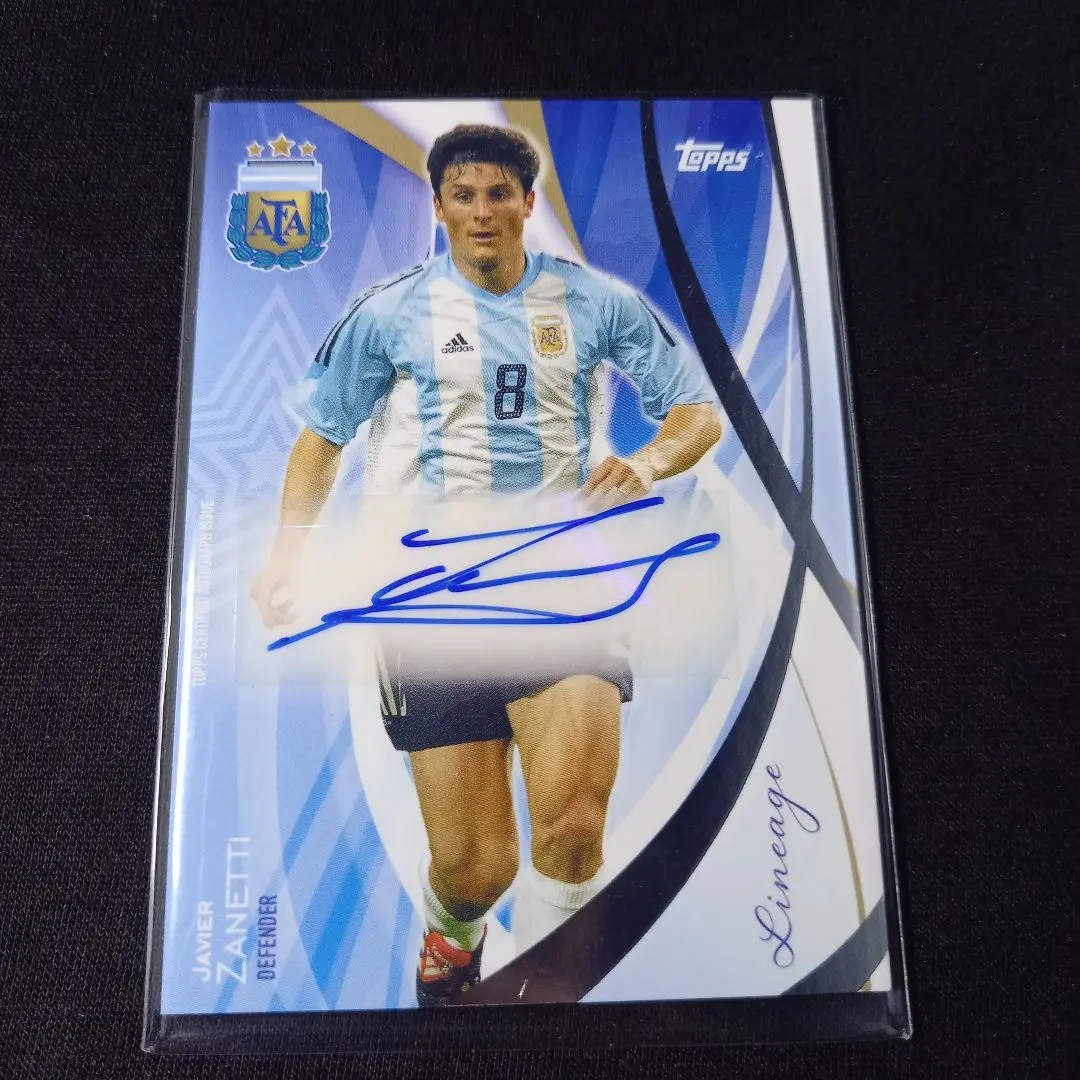 直筆サイン入り写真 ハビエル・サネッティ サッカーアルゼンチン SA鑑定済