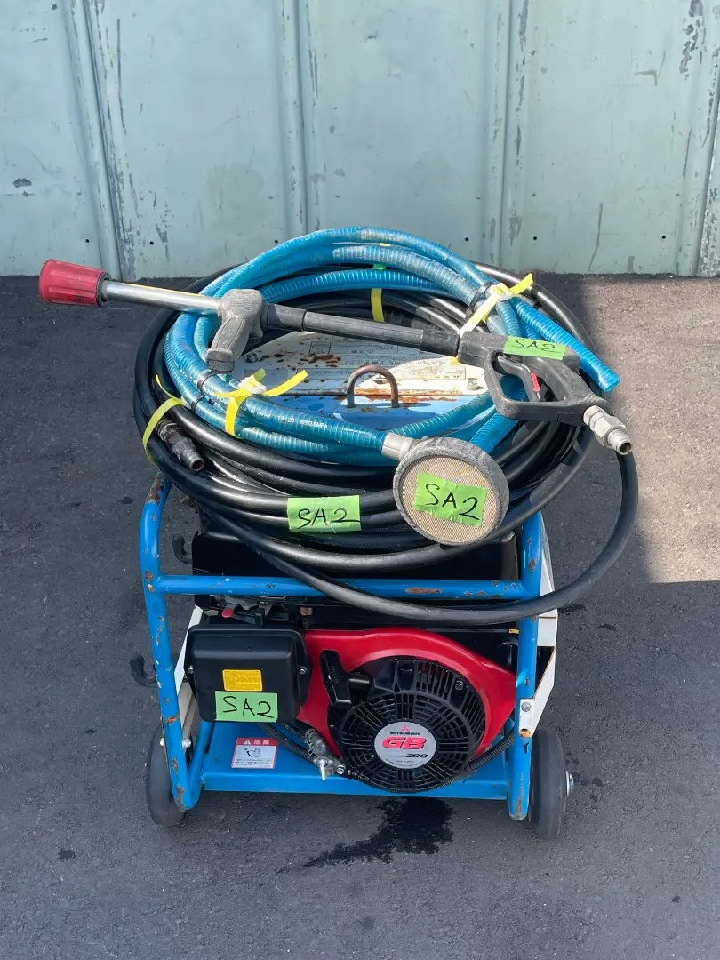 KKS4ツルミ☆HPJ-5ESM高圧洗浄機防音ガン・高圧ホース給排水ホースセット