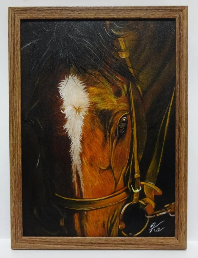 上鈴木正一 油彩画 B4『オルフェーヴル8』新作原画 超オススメの作品